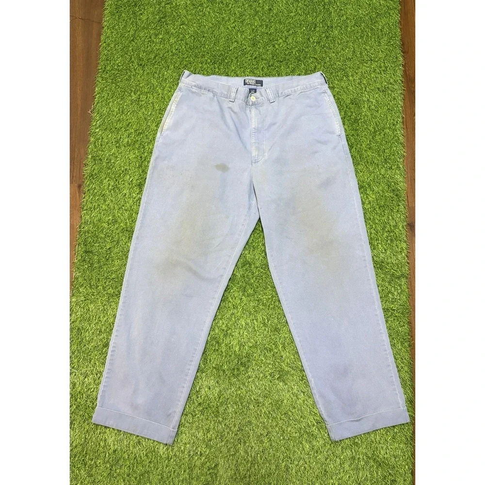 Vintage 90s Polo Ralph Lauren Men's Blue Chino Pants 38x34 Mexico RN 41381